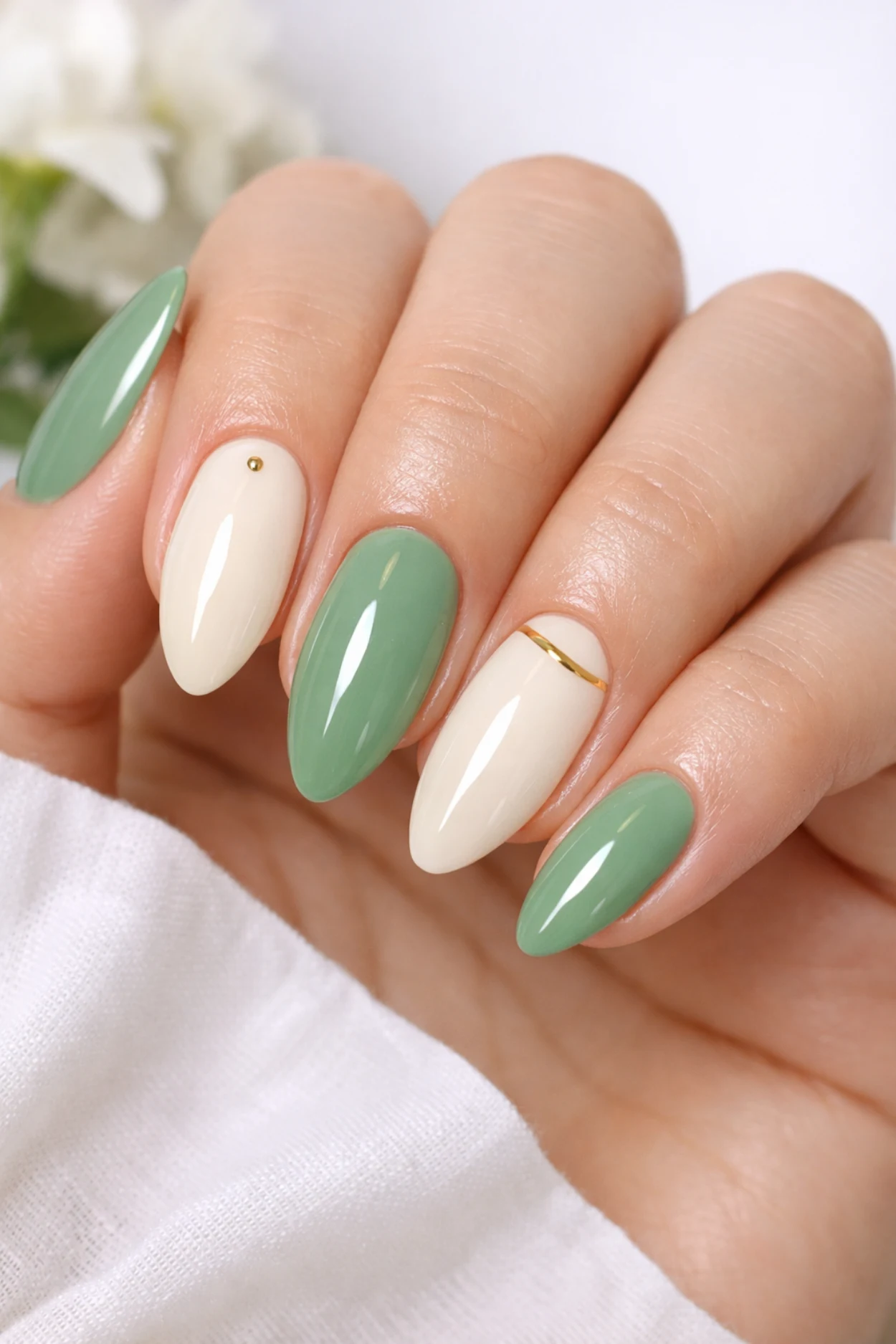 Green and Cream Spring Man