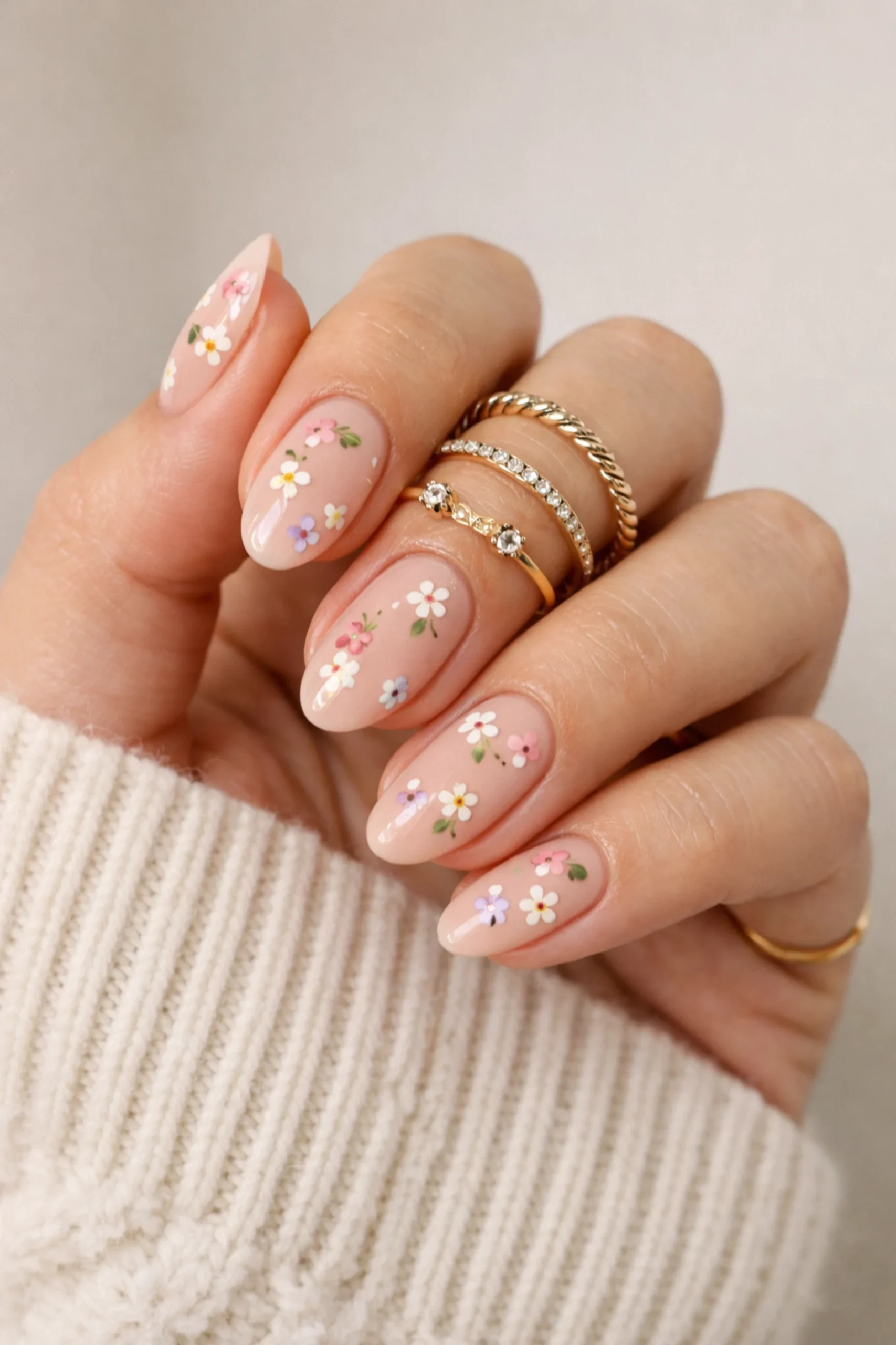 Dainty Floral Nails