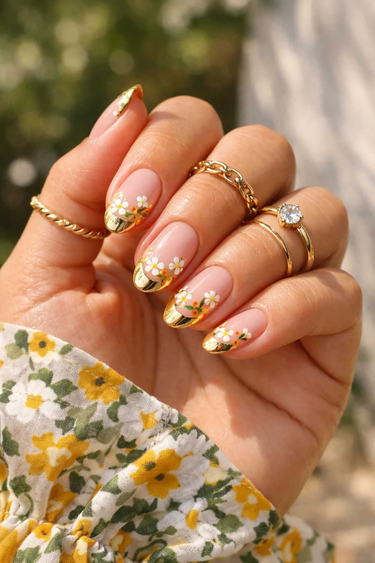 Floral Gold Tips