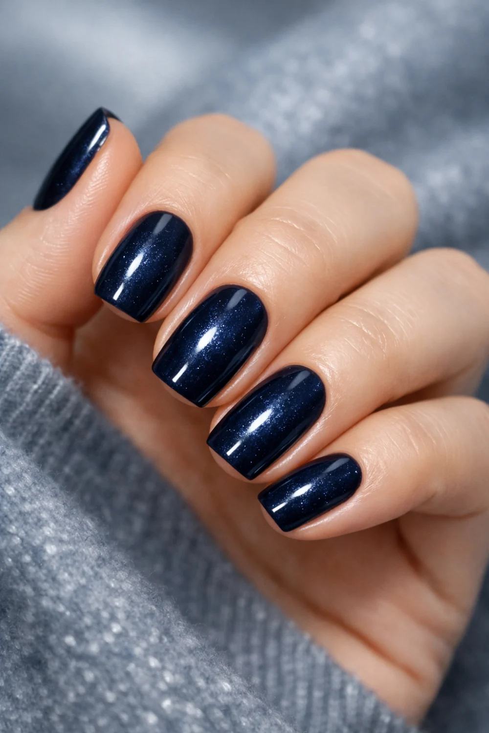 Lunar Navy Nails