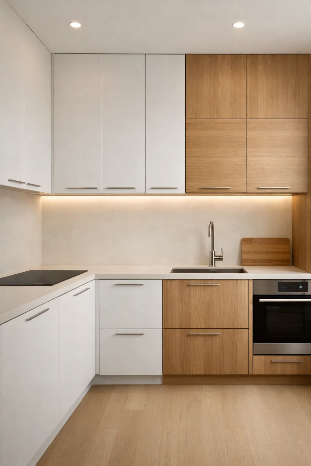 Minimal Hardware That Blends Into Cabinets