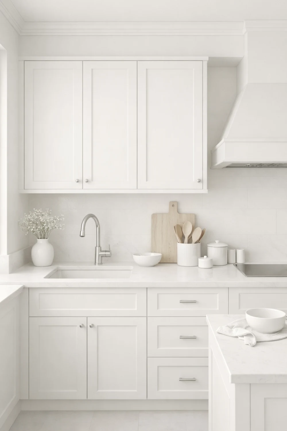 Monochrome White with Soft Contrast