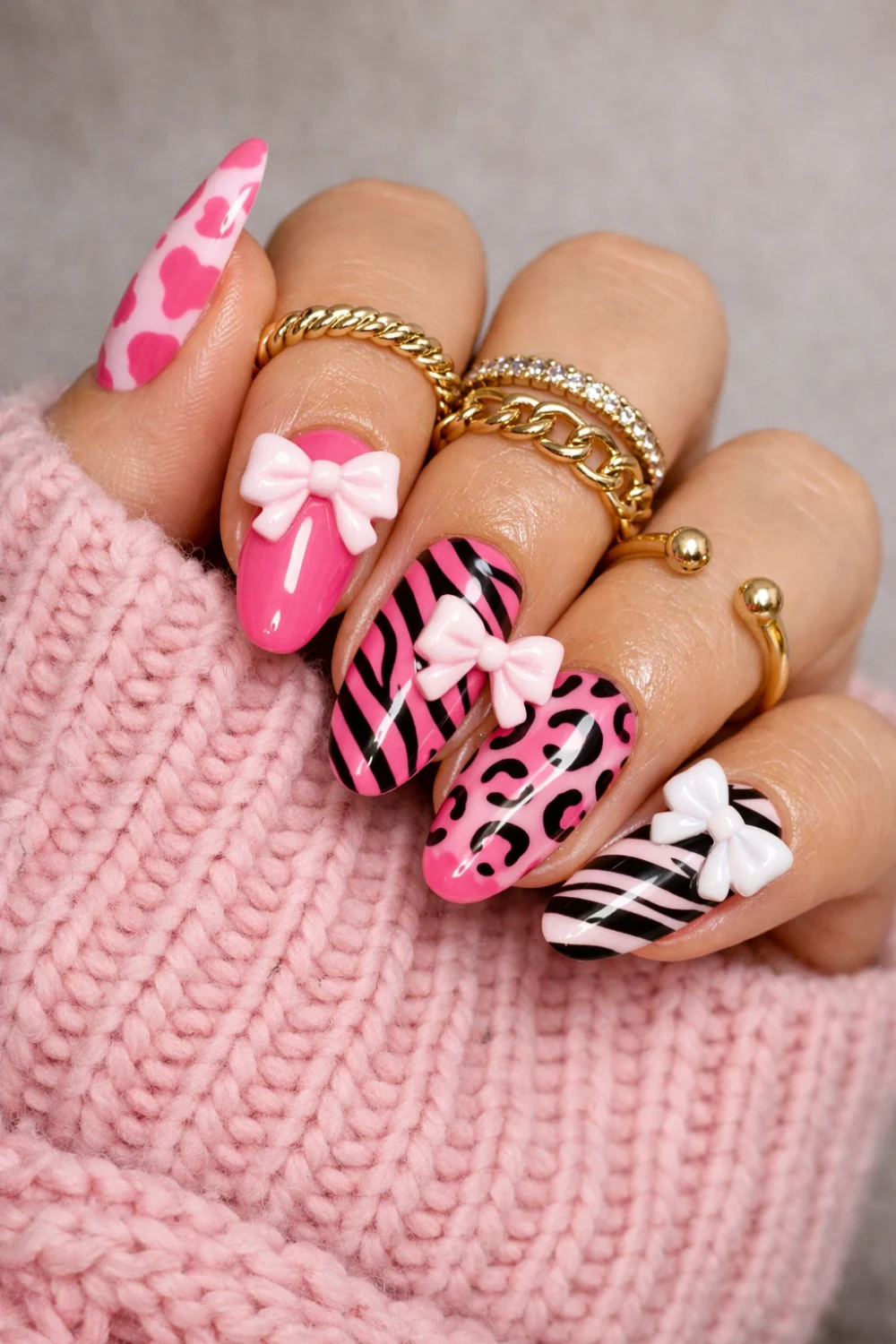 Pink Animal Print Mismatch