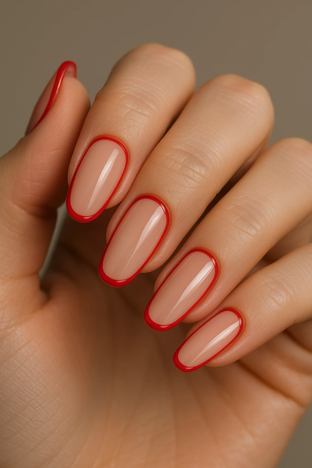 Red Halo Frame Nails