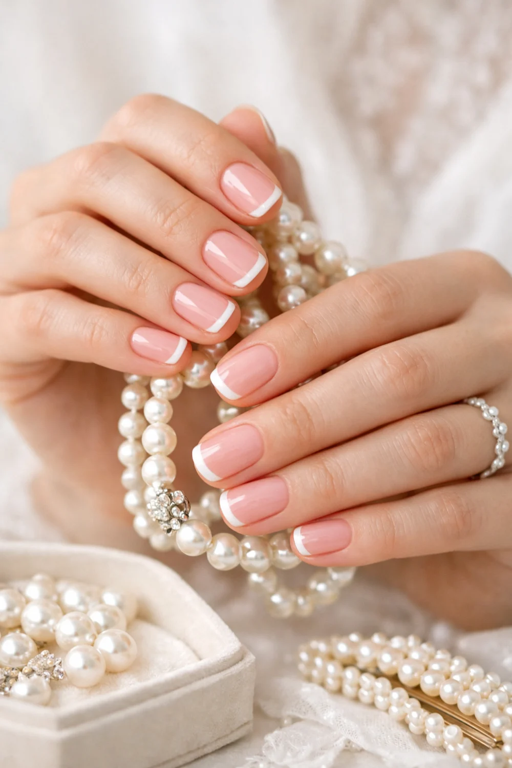 Short Bridal French For Effortless Spring Elegance
