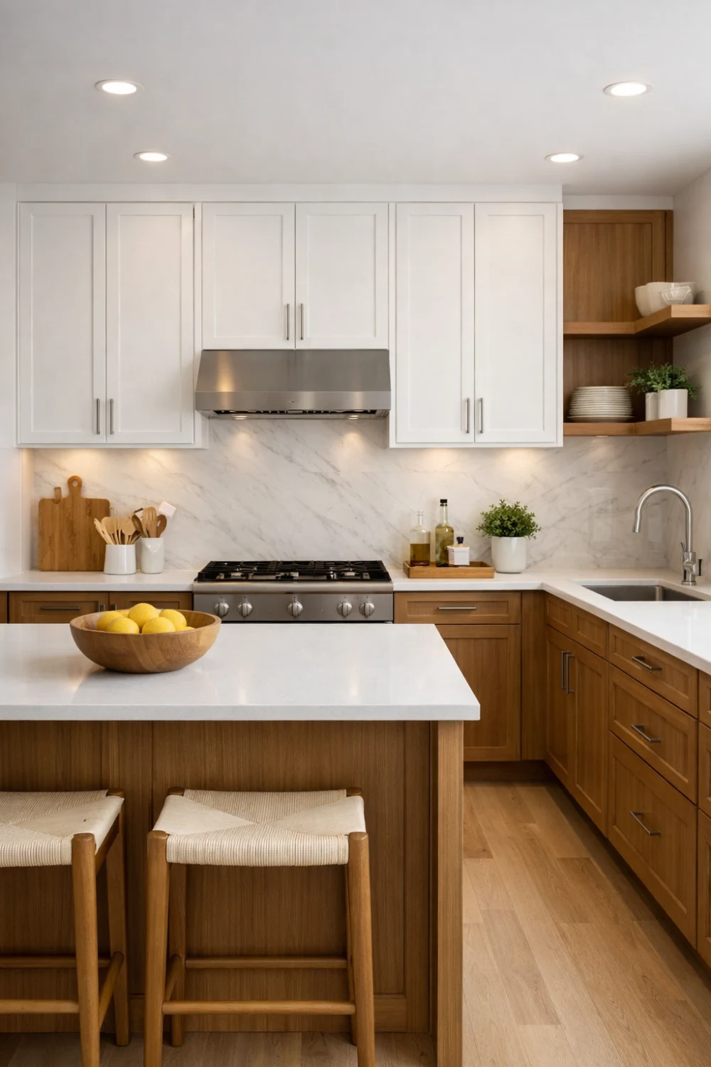 Slim Shaker Cabinets with Modern Touch